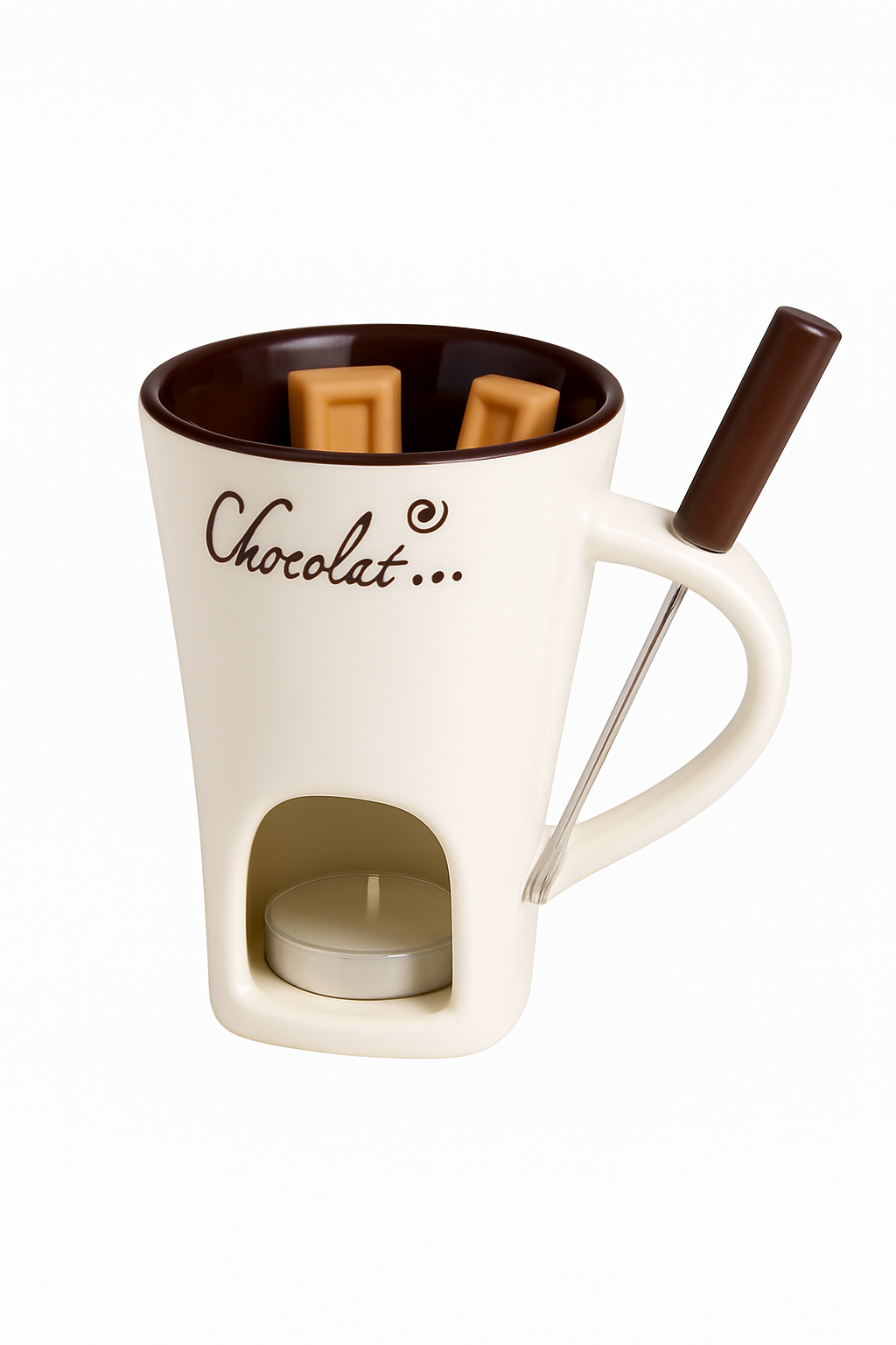 Taza de chocolate fundente al calor