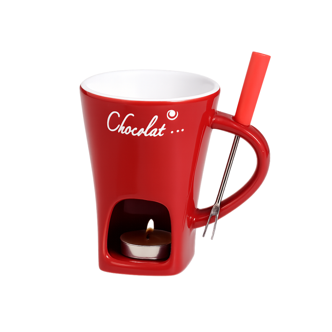Taza de chocolate fundente al calor