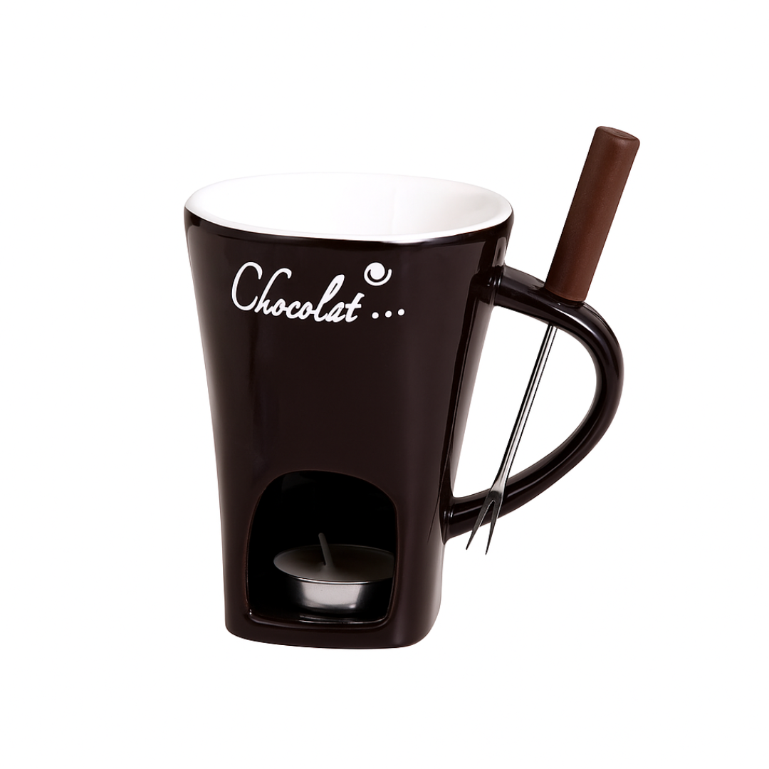 Taza de chocolate fundente al calor