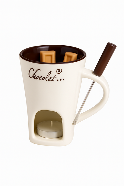 Taza de chocolate fundente al calor